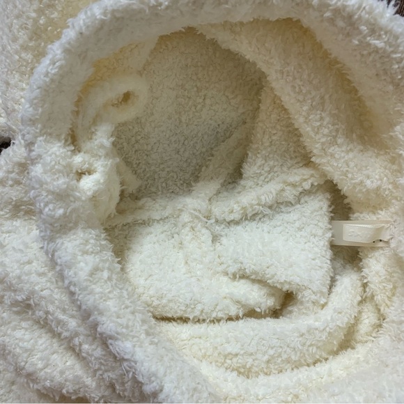 Skims Womens cream cozy knit fluffy drawstring joggers S/M - Picture 9 of 9